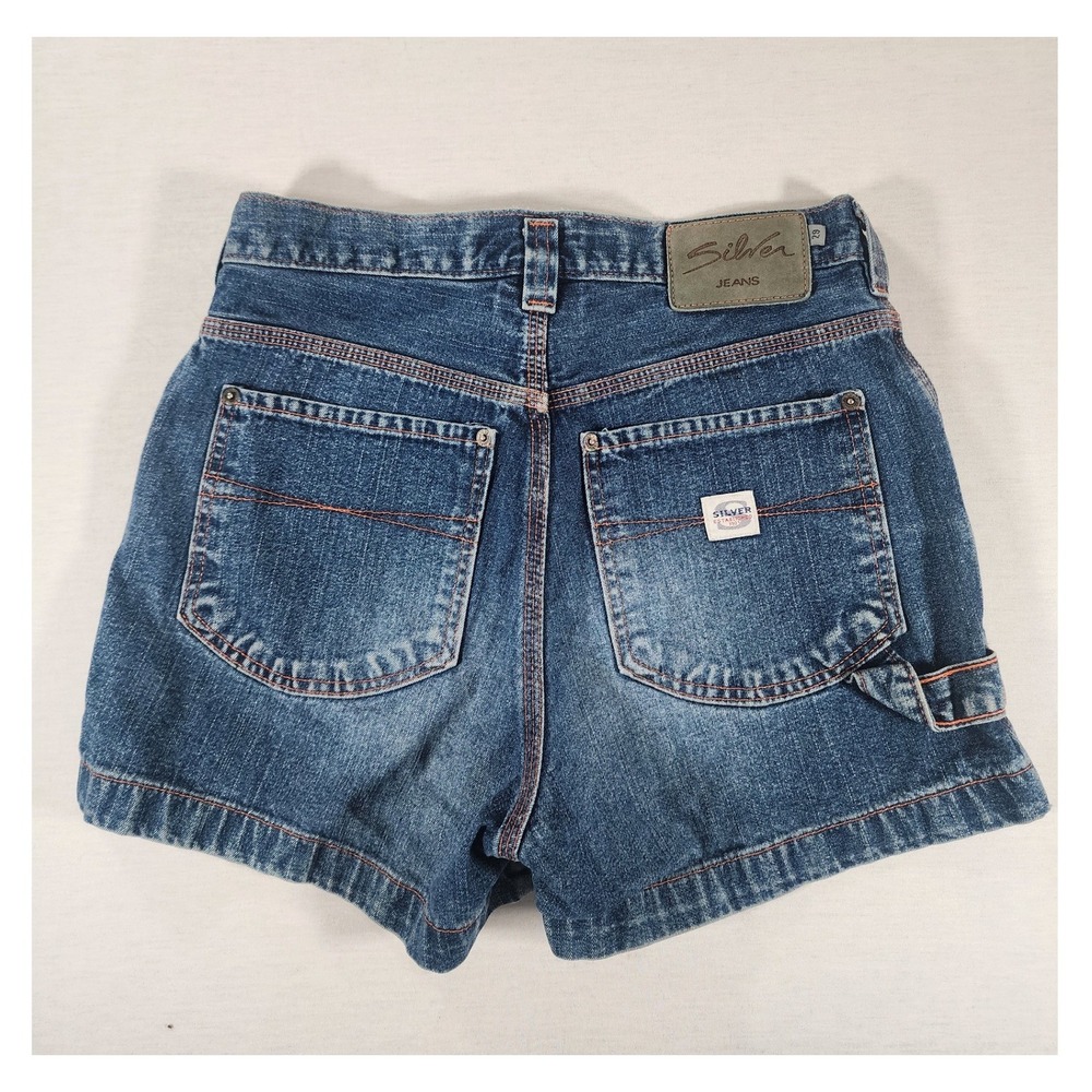 Silver Jeans Co Denim Shorts Womens 29 Carpenter Blue High Rise Vintage Y2K - Picture 10 of 10